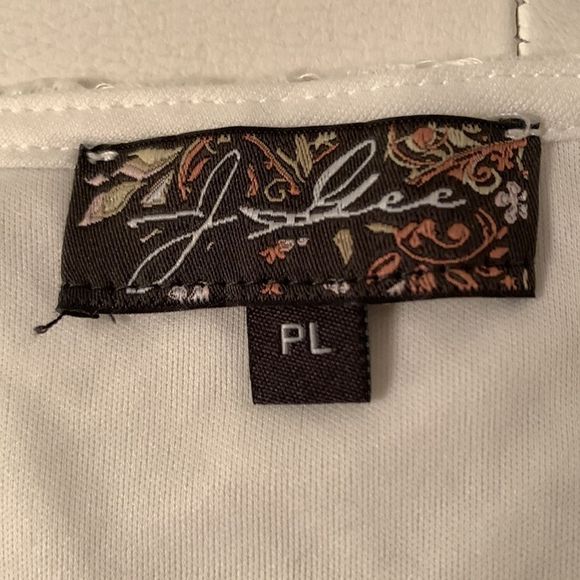 J Gee White Peasant Tiered Lace Bodice Flowy Romantic Boho Dress Size PL - Picture 10 of 12